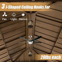 LOPOO Cedar Wood Gazebo with Hardtop, Netting & Curtains Brown