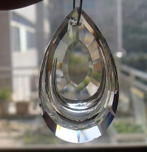 Double Drip Crystal Chandelier Part Pendant Crystal Chandelier Parts - (Color: 63mm 612pcs/ Size: Clear)