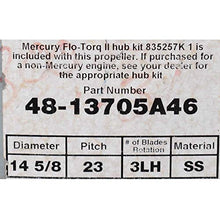 MERCURY Boat Propeller 48-857025A46 Mirage Plus LH 14 5/8 x 23 Pitch