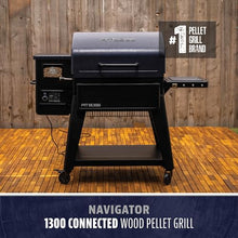 Pit Boss 1300 Navigator Series WiFi & Bluetooth Wood Pellet Grill & Smoker, Flame Broiler and Touchscreen Controller, 1,329-Sq. In. Cook Space, 180°F to 500°F Temp Range, Meat Probe, 30 lb. Hopper