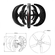 HUIZHITENGDA Vertical Wind Turbine Kit,5000W 220V 48V 24V 12V Wind Generator with MPPT Charging Controller Portable Lanterns Wind Power Turbine Generator,220v