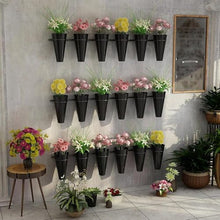 Flower Display Stand,Wall Mounted Decorative Plant Holder,Plastic Indoor Outdoor Flower Pot Holder Rack,Fresh Flower Shop Floral Container Plant Stand(Size:Single row 120cm,Color:White)