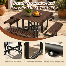 KEIKI Heavy Duty Outdoor Picnic Dining Table and Chairs Bench Set for 4-8