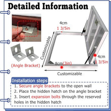 Customizable Concealed Cellar Doors for Indoor/Outdoor, Sturdy Steel Under House Access Door, Load-Bearing Capacity: 500 kg/ 1102 lbs