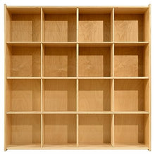 Contender 16-Cubby Storage Cabinet Natural Finish