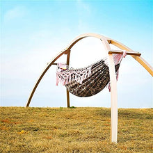 NEWCES Portable Hammock Portable Outdoor Hammock 2 Person Canvas Hammock Large Ethnic Macrame Fringe Hanging Chair for Backpacking Beach