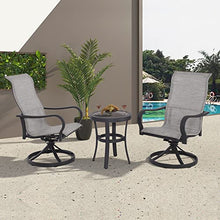CASUAL WORLD 3-Piece Aluminum Bistro Set with Table and Swivel Chairs