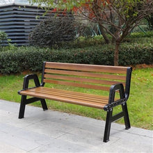 GRFIT Outdoor Bench Iron Garden Chair for Outdoor, with Backrest, Leisure Bench, Seat with Cast Aluminium Structure Garden Bench (Medium)