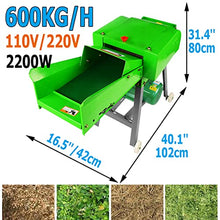 TXMACHINE® Lawn Mowers 800kg/h hay Cutter Machine with Miniature Circuit Breaker hay Cutter Silage Machine Electric Grass Cutter for Chaff,Corn Straw,Grass,Wheat Straw (with Custom Motor)