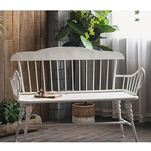 saditesdk Park Benches Nordic Outdoor Wrought Iron Tables and Chairs Balcony Garden Chairs White Bench Backrest Sofa Chairs Garden Courtyard Leisure Chairs Outdoor Benche