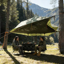 Outdoor Camping Hammock Tent, Large Triangle Hammocks for 1-3 Persons-Portable Camping Mosquito Net for Outside, Hiking Travel(Military Green)