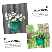 4 pcs Planters Hanging Garden Inch and Self Gray Fence for Chains Hooks Plants Resin Succulent Chain Plant Decorative Pots Round Containers Outdoor Indoor Basket (Greenx3pcs 16.5X15CMx3pcs)