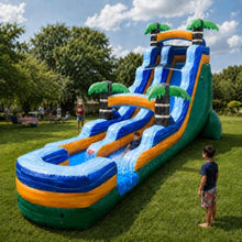 TentandTable 18FT Commercial Inflatable Water Slide & Blower Tropical Green