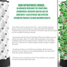 FLTRGO Hydroponics Tower - Hydroponics Growing System for Indoor Herbs, Fruits and Vegetables - Aeroponic Tower with Hydrating Pump, Timer, Adapter, Seeding Bed & Net Pots,10Laye