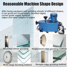 Portable Small Glass Edger, Polish Edge Machine for Plane,Curve, with 800w High-Torque Motor 8000r/Min, DIY Diamond Grinding for Straight Round Bevels, Water-Cooled Lightweigh