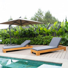 Cambridge Casual Newport Outdoor Chaise Lounge, Free Patio Cover, Built with Quick Dry Foam, Adjustable Backrest Single Chaise Lounge, Perfect for Poolside, Backyard, Beach - Gray Cushion