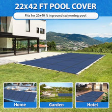 i COVER Pool Safety Cover, Fits 20x40ft Rectangle Inground Swimming Pool, Heavy Duty Mesh High Strength Pool Cover, Hardware and Instruction Manual Included, Blue PC01-2040BL