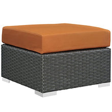 Modway Sojourn Wicker Rattan 10 Piece Outdoor Patio Sectional Set Canvas Tuscan