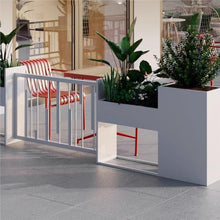 YUHUAWF Garden Bench Planter Box with Partition Fence Splicing Decorative Flower Bed Planter Box with Bench