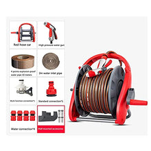Portable Garden Hose Reel Holder, Expandable Detachable Metal Wall Mounted Water Holder for Watering or Car Washing (40 meters water pipe)