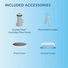 18ft x 48in Round Inflatable Above Ground Swimming Pool with Filter Pump