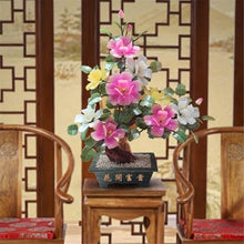 YXIANG56Q Fake Plants Chinese Bonsai Indoor Potted Jade for Home Office Desk Bonsai Tree