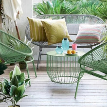 Apk i bc Patio Chair with Eco-Friendly, Thickened Cushion and Sturdy Rust-Proof Frame. Excellent for Afternoon Downtime. Load-Bearing: 150KG.(Green,123 * 66.5CM)