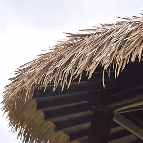 WLCGYD Synthetic Thatched Roofing for Tiki Hut, Palapa Straw Roof Panels Hats 20" X 10 Inch Grass Blinds Fireproof, 2-30 PCS Umbrella Cover/Caps for Gazebo Canopy Cottage Pergola(20pc)