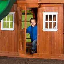 Backyard Discovery Shenandoah Cedar Playset Swing Set Brown