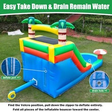 HXDOGSP Inflatable Water Slide Commercial Grade: Water Bounce House for Adults and Teenagers - Big Pool, Premium PVC, Wet & Dry, Blower Included - for Backyard Outdoor Birthday Party, Cocoanut Style