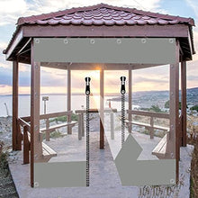 KGUDYS Clear Outdoor Curtains, PVC Heavy Duty Waterproof Sheet,Transparent Vinyl Curtains,Divider Curtains with Zip,Weatherproof,Balcony Curtains,WxH-5x5m/16x16ft