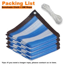 10x10m Heavy Duty UV Blocker Shade Sail Canopy - Waterproof Tear Resistant Perfect for Garden Patio Greenhouse Car Shelter - Blue Stripe Design