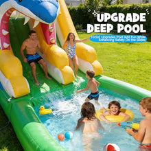 HESMAX 26FT Inflatable Water Slide with Splash Pool, PVC Thickened Material Easy Setup Outdoor Summer Water Play Toy for Kids Adults Backyard Party Use-Shark