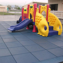 Rubber-Cal Eco-Safety Interlocking Playground Tiles 16 Pack Terra Cotta
