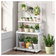 ZOCWJK Plant standWooden Plant Stand, Flower Pot Holder, Shelf, Storage Rack, Living Room, Corner, Balcony, Office, Lawn, Patio,Brown-100cm