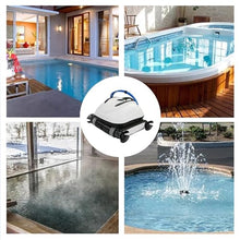 YHJLZNA Automatic Pool Cleaner,Pool Cleaning Robot with Wall Climbing,Cordless Robotic Pool Vacuum,Suitable for Walls and Floors of 6458 Square Feet Pool