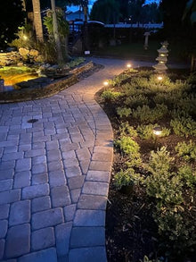 VOLT 12V 3-Tier Brass Pagoda 2700K LED Path Light 6-Pack Kit (Bronze)