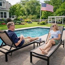 Kozyard 3-Piece Outdoor Chaise Lounge Set, Powder-Coated Aluminum Frame