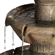 Louvre 44" High Gray 3-Tier LED Outdoor Floor Water Large Fountain