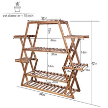 ZOCWJK Plant Stand Triangular Wood Plant Stand Indoor 6 Tier Flower Pot Holder Shelf Corner Display Rack,