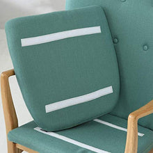 IIPOSAQQ Single Solid Wood Rocking Chair Smooth Rocking Motion with Cushion Lunch Break Recliner with Footrest - Green