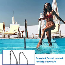 Swimming Pool Ladder Easy to Install Handrail Climbing Ladder with Non-Slip Pedal for Private and Large Swimming Pools