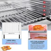 UILMLIO Commercial Salamander Broiler, Electric BBQ Grill, Steak Oven, Kebab Grill, Cheese Melter, Fish Grill, 2 Detachable Grill Racks, Stainless Steel, 24×12×11in