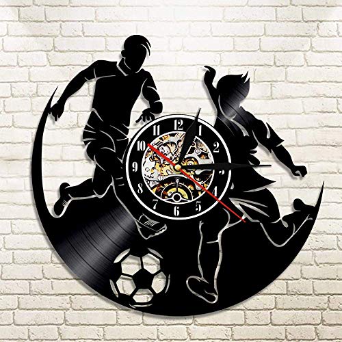 ERTTGWGF Garden Clocks Outdoor Waterproof with Light, Simple and Modern Outdoor Vinyl Record Large Clock for Home Decoration Decoration
