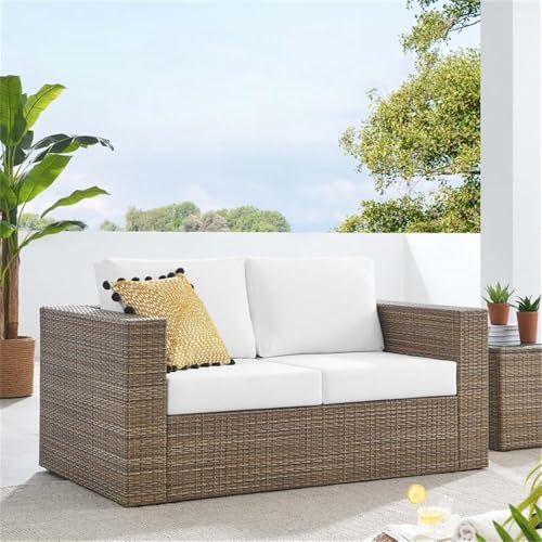 Modway Convene Outdoor Synthetic Rattan Loveseat White