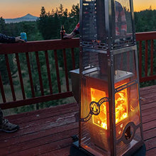 90,000 BTU Stainless Steel Outdoor patio Heater, 12 Ft Heating Radius, Wood Pellet Fired (Revere Elite)