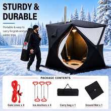 ZEEKYFOR Portable Sauna Tent with Stove Chimney Hole for Winter Use