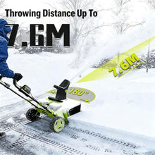 RUUCAJLI Cordless Electric Snow Blower, 40V Compact Push Snow Thrower with 180° Chute, Dual Battery & LED Lights