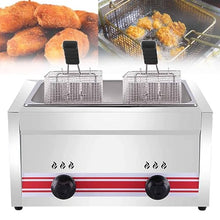 Stainless Steel Gas Fryer For Home And Commercial Use, Adjustable Firepower, Complete With Baskets And Lids For Fries, Donuts, Fish Singlecylinder20l