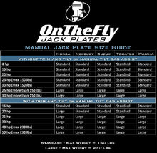 ONTHEFLY JACK PLATES Adjustable Manual Boat Jack Plate Grey